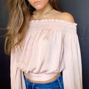 Blush Off The Shoulder Blouse